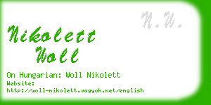 nikolett woll business card